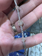 VS diamond heart tennis bracelet